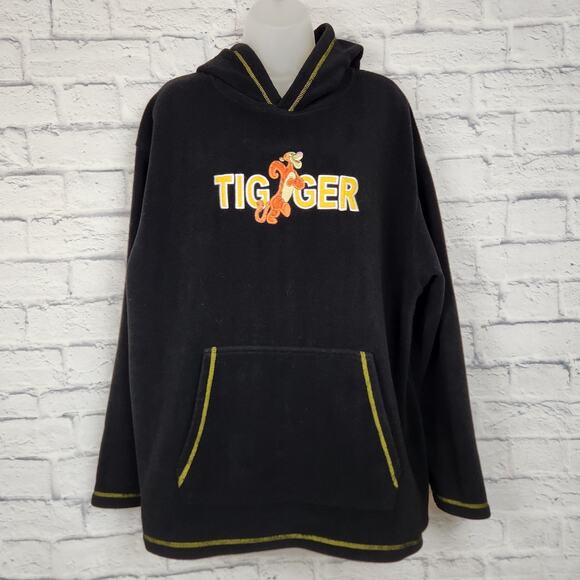 Tigger Hoodie Size Large Winnie the Pooh Disney Pocket Black Yellow - Picture 1 of 12